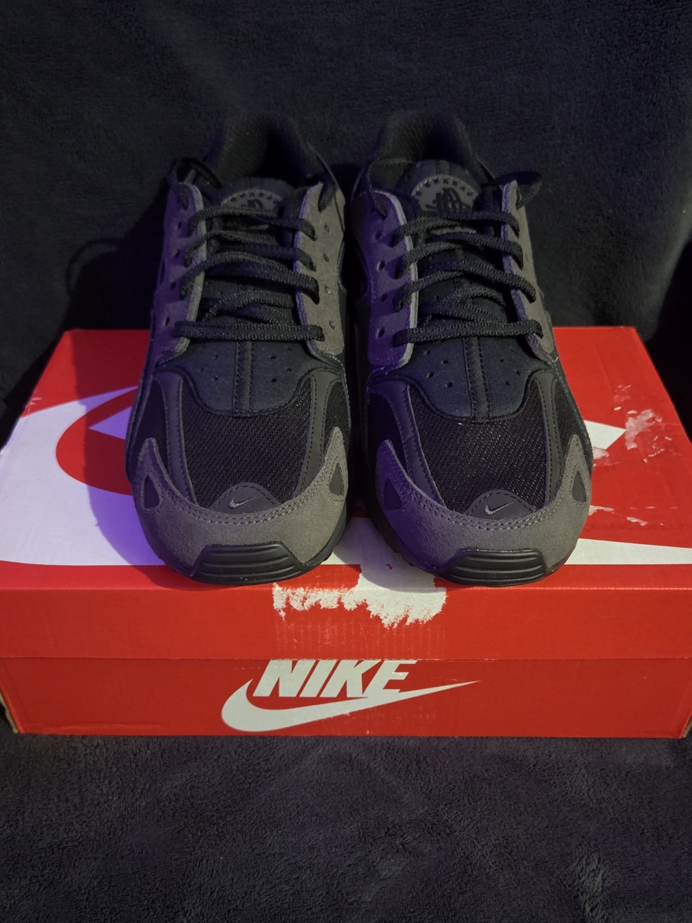 Nike Men's Air Huarache Runner Black Anthracite - 9.5